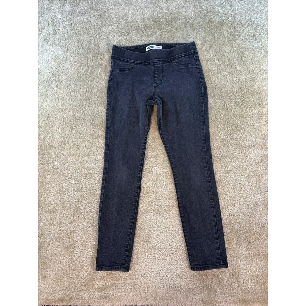 Old Navy Rockstar Super Skinny Mid-Rise Dark Wash Pull On Jeggings size 8P D780